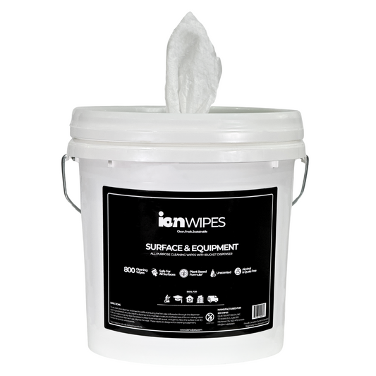 Gym Wipes with Bucket Dispenser | Surface & Equipment Cleaning Wipes - 800ct - ION Wipes