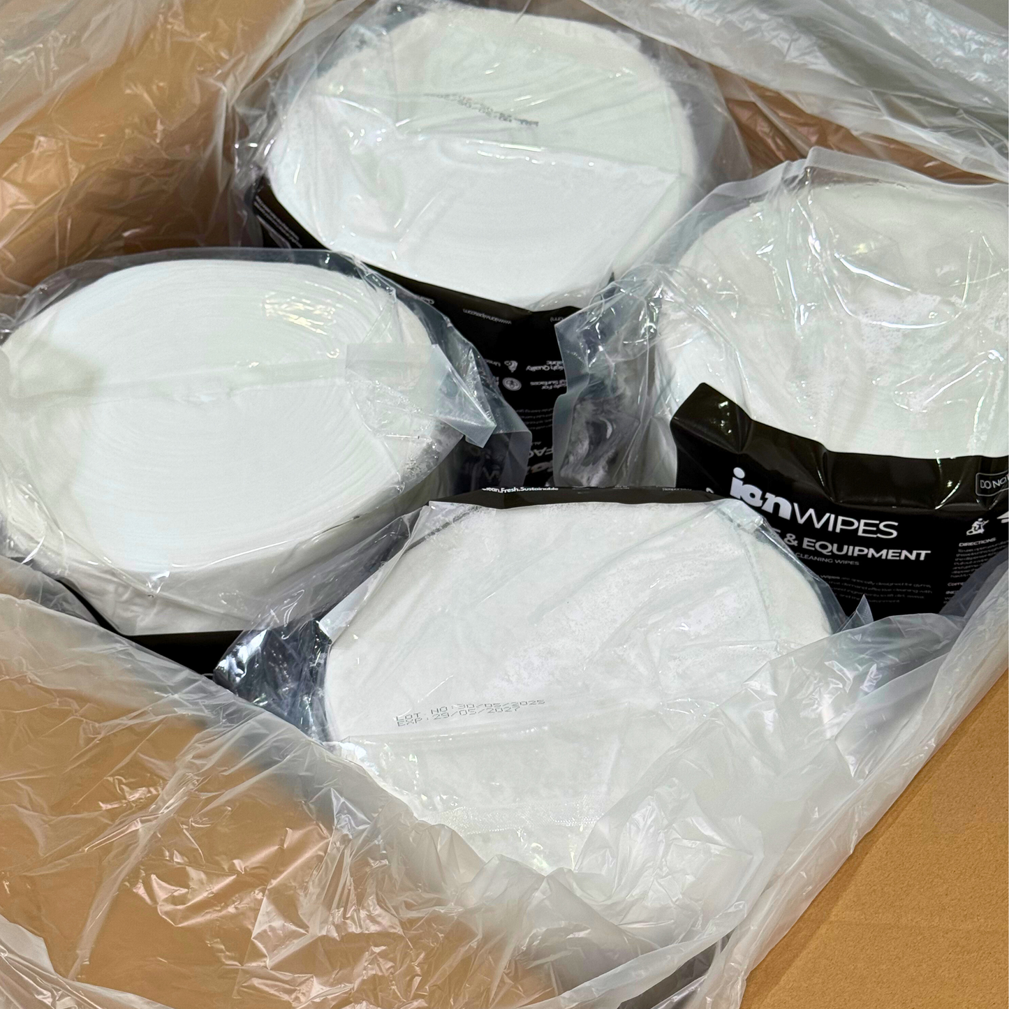 Gym Wipes with Stainless Steel Floor Stand Dispenser - 3200 Wipes (4 x 800) - ION Wipes