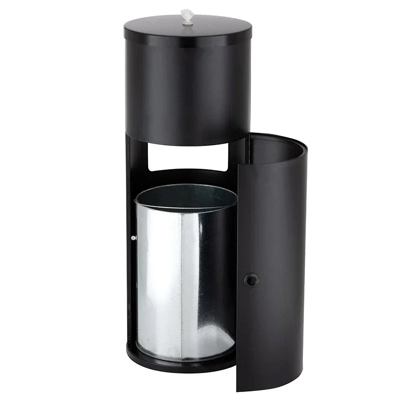 Stainless Steel Floor Standing Wet Wipes Dispenser – Black | Durable & Modern Design - ION Wipes