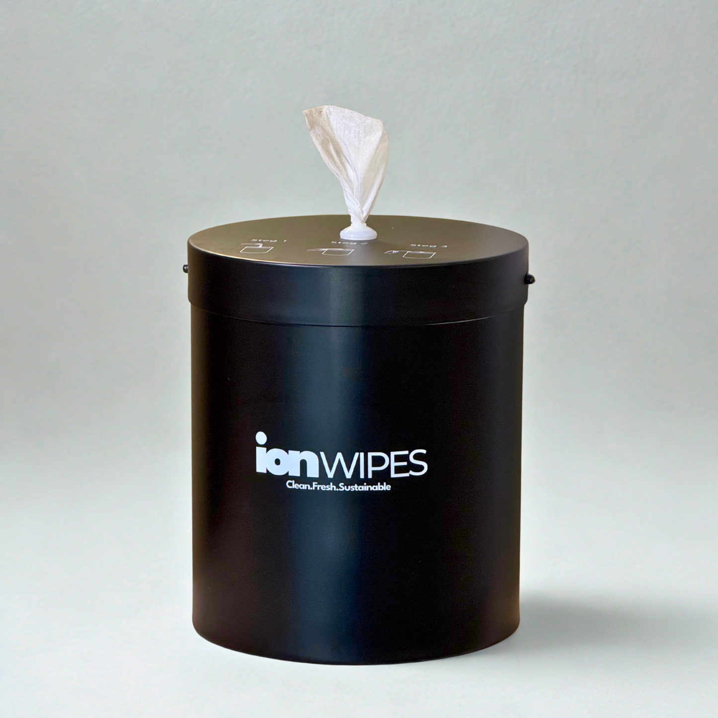 Premium Stainless Steel Wall Mounted Wipes Dispenser – Matte Black - ION Wipes