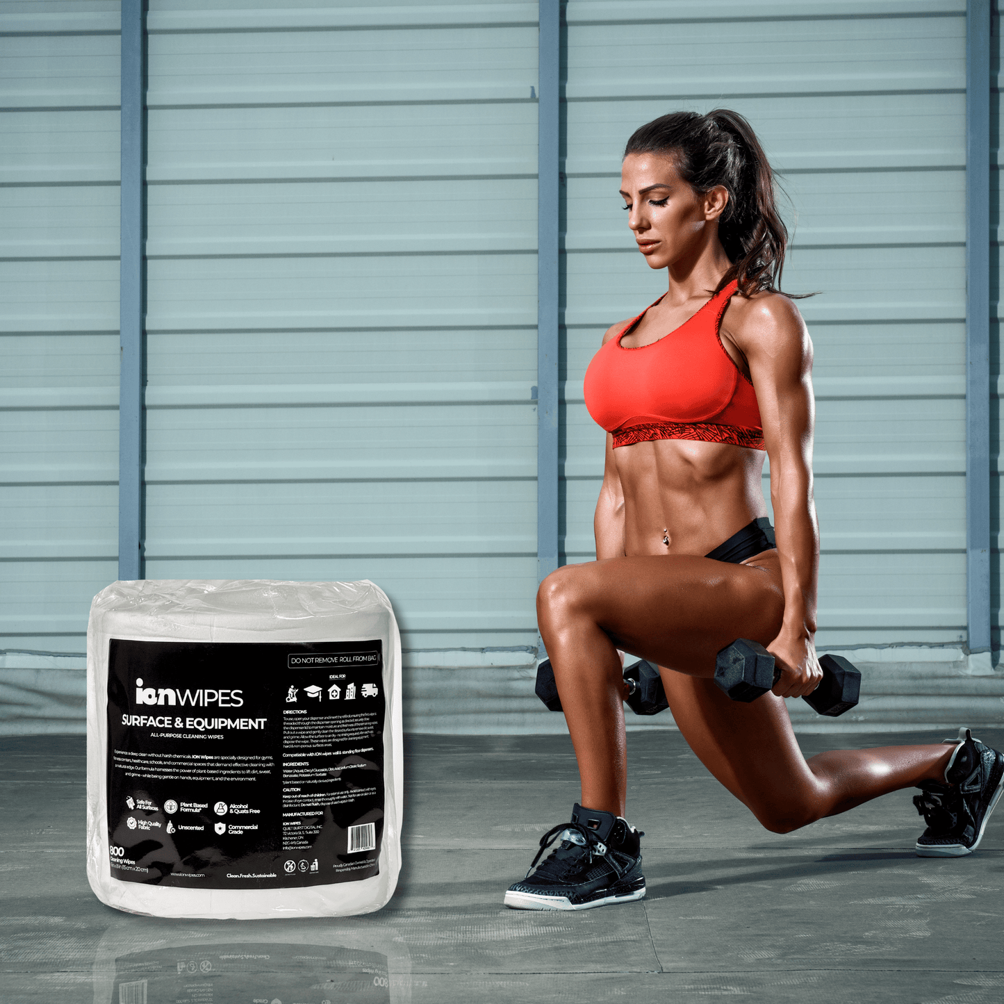 Gym Wipes – Equipment & Surface Cleaning Wipes 3200ct (4 Rolls/Case) - ION Wipes