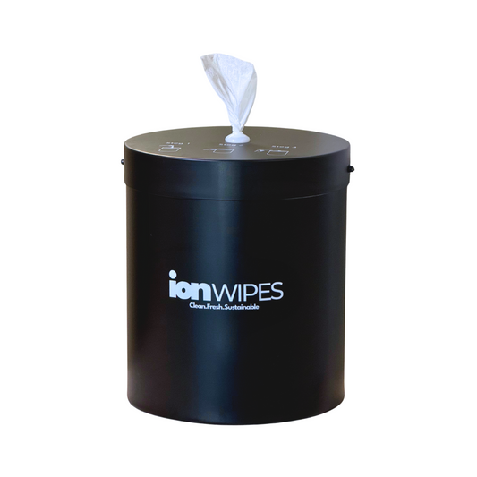 Premium Stainless Steel Wall Mounted Wipes Dispenser – Matte Black - ION Wipes