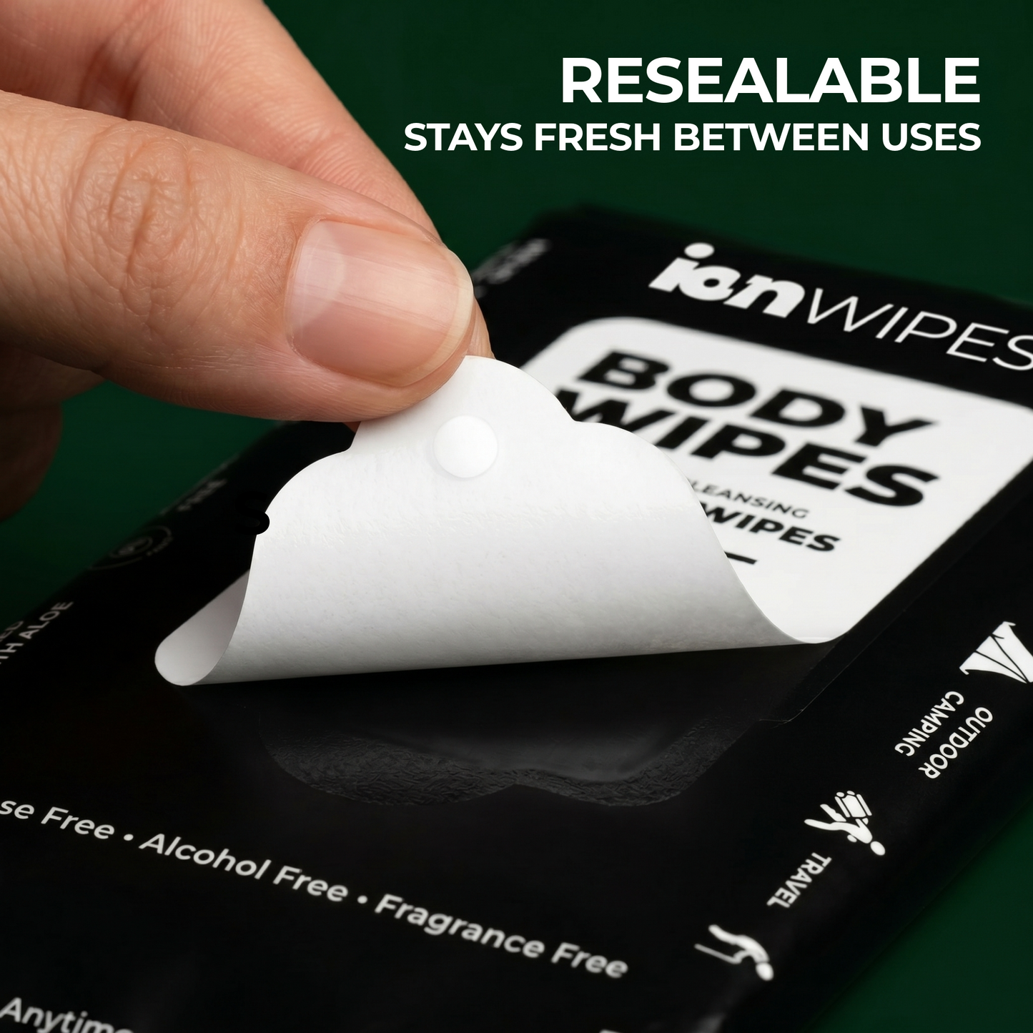 Biodegradable body wipes post-workout gym use