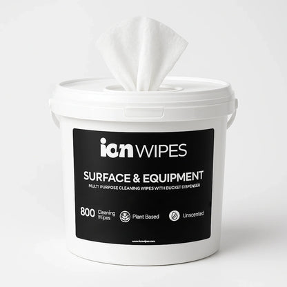 Gym Wipes with Bucket Dispenser | Surface & Equipment Cleaning Wipes - 800ct - ION Wipes