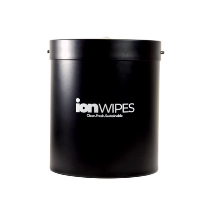 Gym Wipes with Wall Mounted Stainless Steel Dispenser Black – 3200 Wipes (4 x 800) Equipment Cleaning Starter Pack - ION Wipes