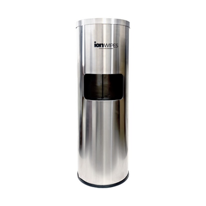 Stainless Steel Floor Stand Dispenser For Wet Wipes - Silver - ION Wipes