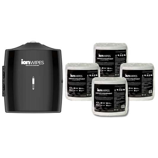 Gym & Fitness Equipment Wipes with Wall-Mounted Dispenser, 3,200 Count (4 x 800) - Starter Bundle