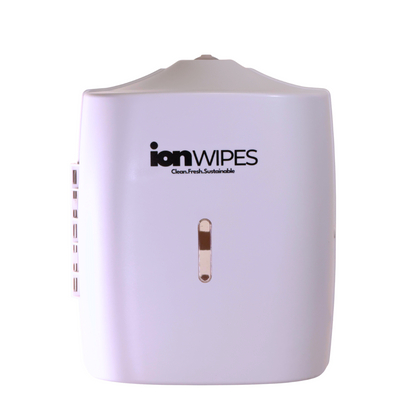 Wall Mounted Wipe Dispenser – White | Holds 800 Wipes | Gym & Cleaning Wipe Dispenser - ION Wipes