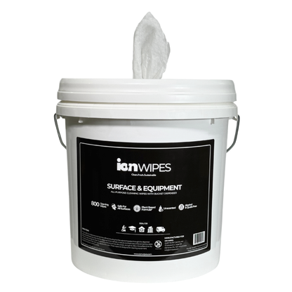 Gym Wipes with Bucket Dispenser | Surface & Equipment Cleaning Wipes - 800ct - ION Wipes